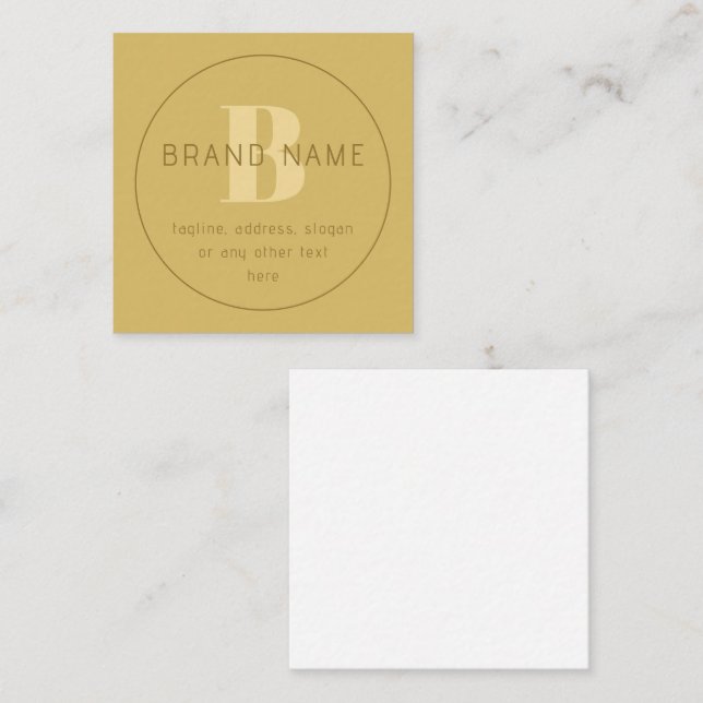 Stylised Modern Minimal Gold Return Address  Enclosure Card (Front/Back)