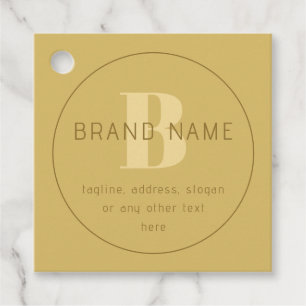 Stylised Modern Minimal Gold Return Address  Favour Tags