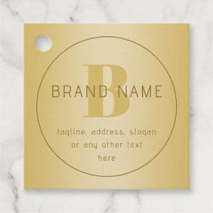 Stylised Modern Minimal Gold Return Address Favour Tags
