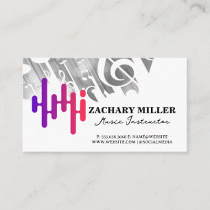Stylised Musical Note Sound Business Card
