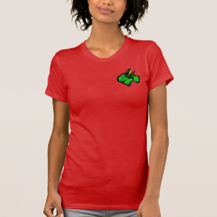 Stylised Neon Green Frilled-neck Lizard T-Shirt