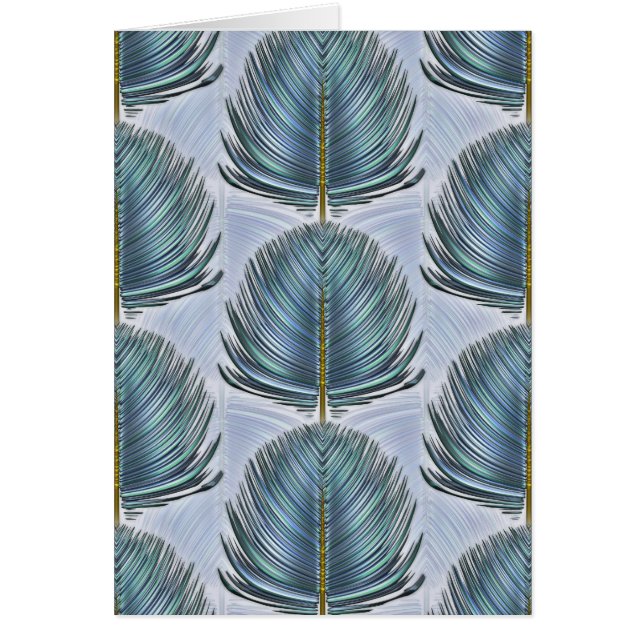 Stylised Peacock Feather - blue (Front)