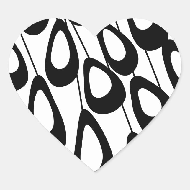 Stylised Peacock Modern Heart Envelope Seal (Front)