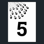 Stylised Peacock Modern Wedding Table Number Cards<br><div class="desc">Modern. Minimal. This collection uses stylised peacock feathers to create an elegant look for your special day. Please customise with the numbers you need,  and add to your cart one card at a time.</div>