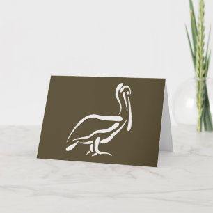 Stylised Pelican Card