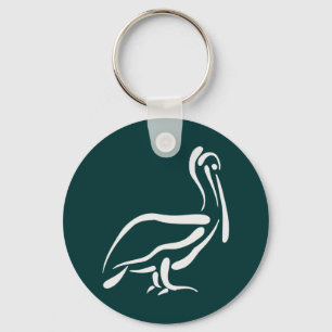 Stylised Pelican Key Ring