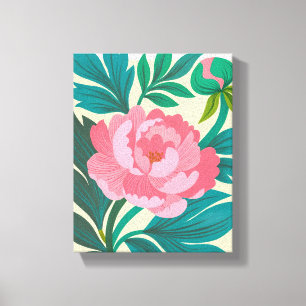 Stylised Peony Blossom Art Print