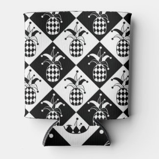 Stylised Pineapple Harlequin Doodle Pattern Can Cooler