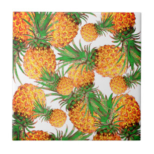 Stylised Pineapples Pattern Yummy Tile