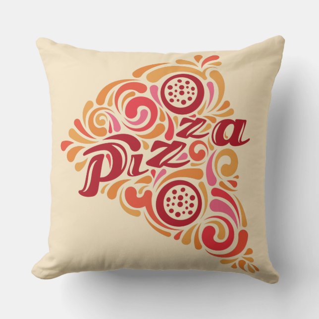 Stylised Pizza throw pillows (Front)