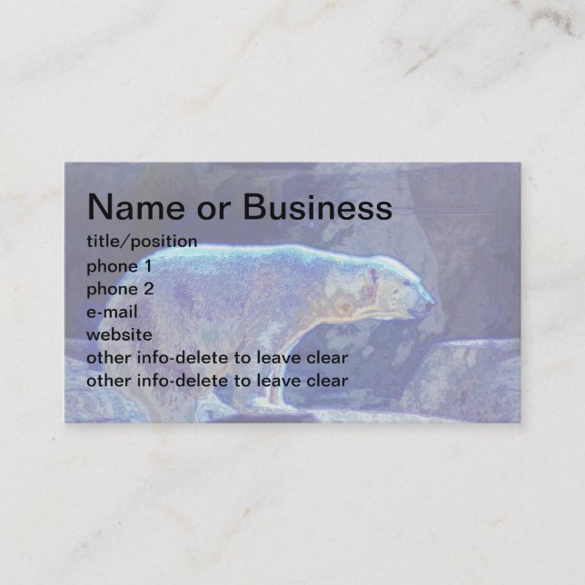 Stylised Polar Bear Business Card (Front)