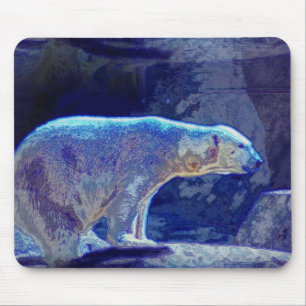 Stylised Polar Bear Mouse Pad