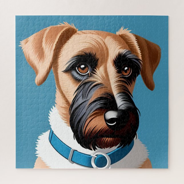 Stylised Portrait of a Terrier Dog Jigsaw Puzzle (Vertical)