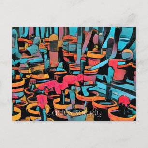 Stylised Postcard Cactus Society