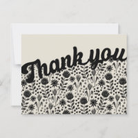 Stylised Protea Floral Millefleur Thank You