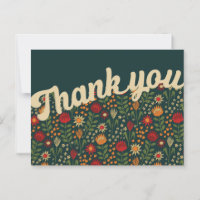 Stylised Protea Floral Millefleur Thank You