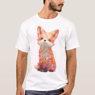 Stylised Psychedelic Colourful Fox Art Men T-Shirt