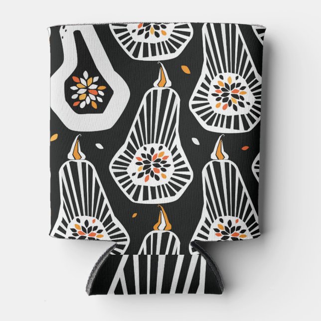 Stylised Pumpkins Seeds: Seamless Design Can Cooler (Front)