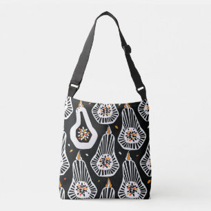 Stylised Pumpkins Seeds: Seamless Design Crossbody Bag