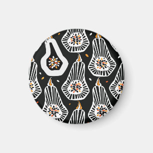 Stylised Pumpkins Seeds: Seamless Design Magnet