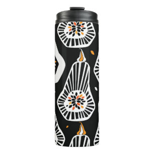 Stylised Pumpkins Seeds: Seamless Design Thermal Tumbler