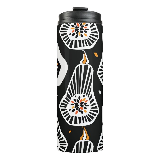 Stylised Pumpkins Seeds: Seamless Design Thermal Tumbler (Front)