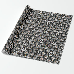 Stylised Pumpkins Seeds: Seamless Design Wrapping Paper
