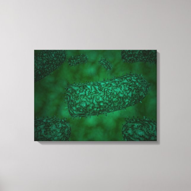 Stylised Rabies Virus Particles 1 Canvas Print (Front)