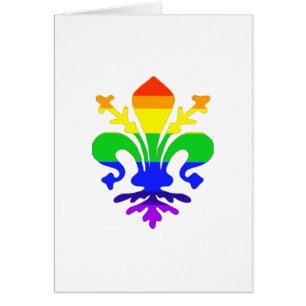 Stylised Rainbow Fleur de Lis