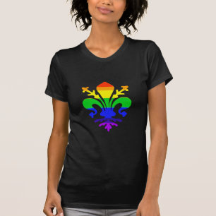 Stylised Rainbow Fleur de Lis T-Shirt