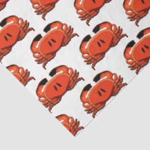 Stylised Red Black Crab #2 Drawing  Tissue Paper