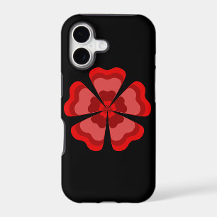 Stylised Red Retro Flower