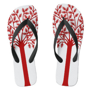 Stylised Red Tree Jandals