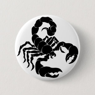 Stylised Scorpion illustration 6 Cm Round Badge