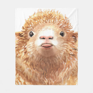 Stylised Sheep Lovers Gitfs For Child Fleece Blanket