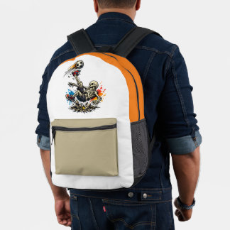 Stylised Skeleton Bicycle Kick Soccer Mug | Funny  Printed Backpack