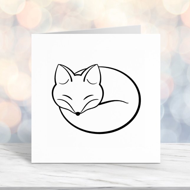 Stylised Sleeping Fox Self-inking Stamp (Creator Uploaded)