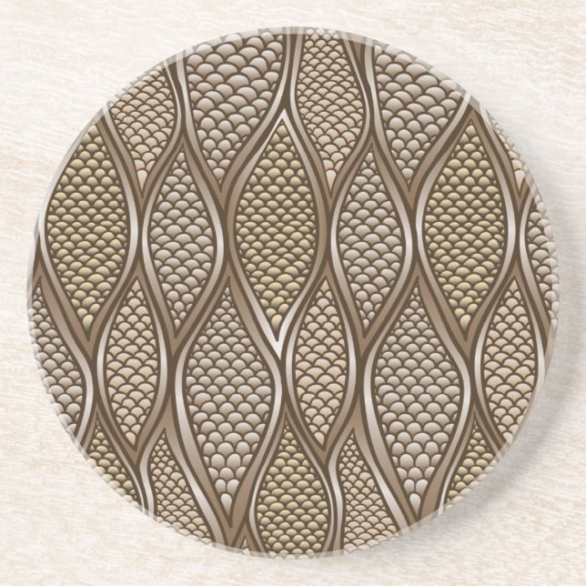 Stylised snake skin coaster (Front)