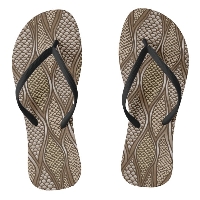 Stylised snake skin jandals (Footbed)
