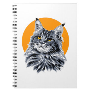 Stylised Sun Cat Notebook