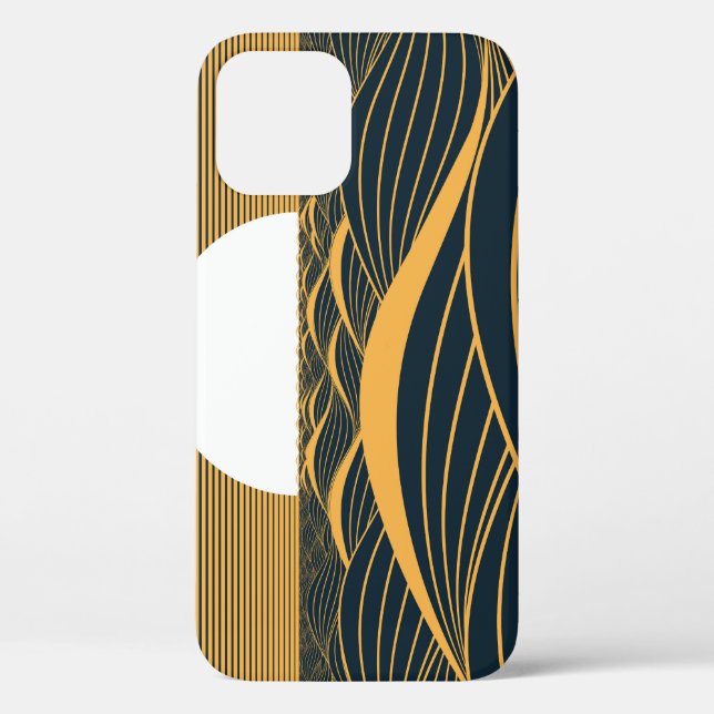 Stylised sun-moon, dark sea illustration. Case-Mate iPhone case (Back)