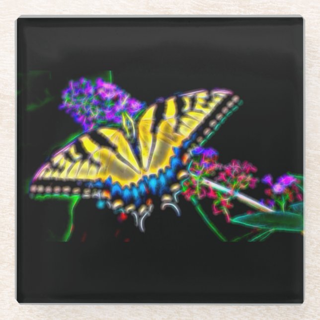 Stylised Swallowtail Butterfly   Coaster  (Front)