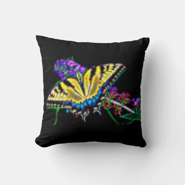 Stylised Swallowtail Butterfly  Pillow (Front)