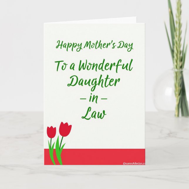 Stylised Sweet Mothers Day Card (Front)