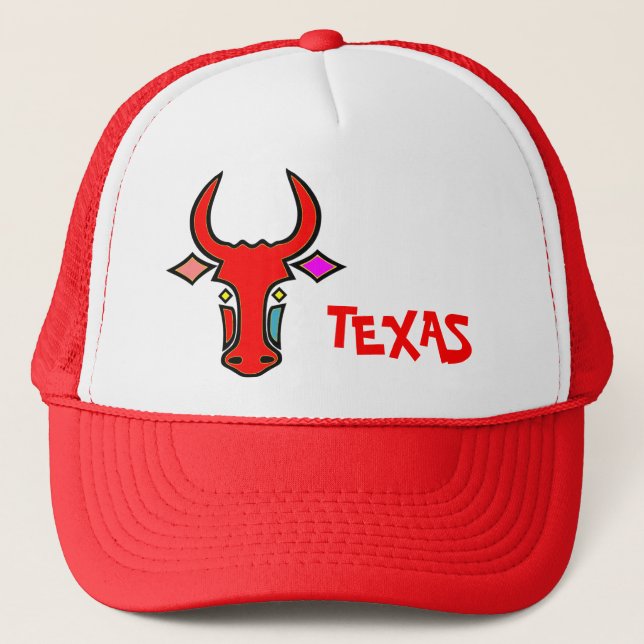 Stylised Texas Longhorn Cap (Front)