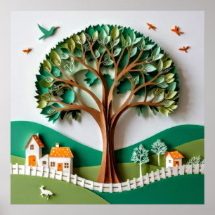 Stylised Tree #3 Decorative Wall Art 