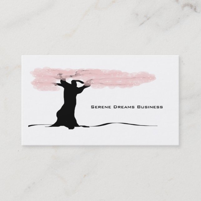 Stylised Tree Blossoms Business Card (Front)