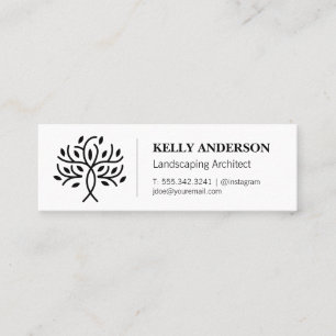 Stylised Tree Icon   Tree Trimming Service Mini Business Card