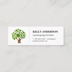 Stylised Tree Icon   Tree Trimming Service Mini Business Card