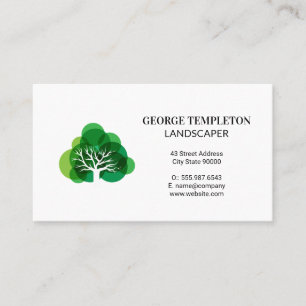 Stylised Tree Logo Business Card